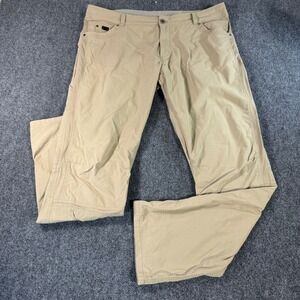 Kuhl Radikl Mens Hiking Pants Khaki Tan Enduro Fabric Stretch 42x36 RN108846